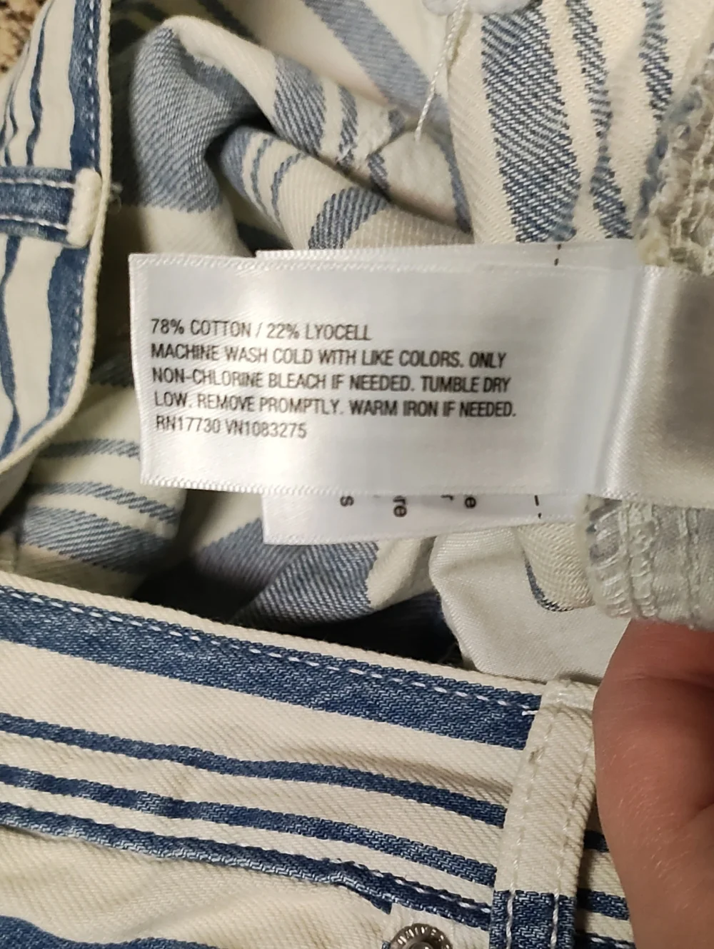 Universal Thread | Striped Blue and White Denim Women's Skirt